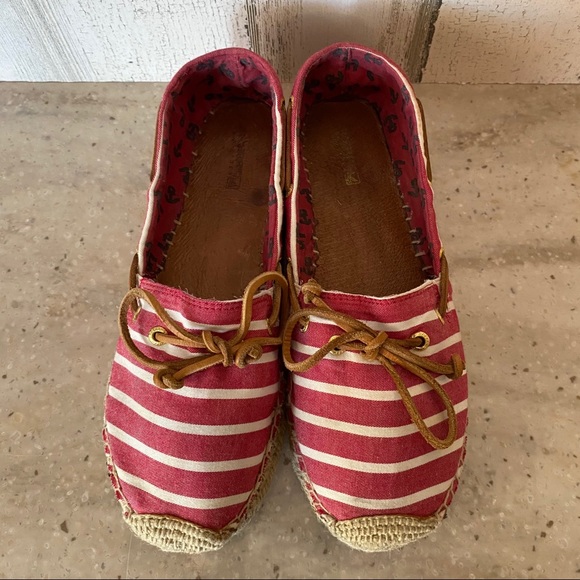 Sperry Top Sider Katama Espadrilles Red White 8M - Picture 3 of 9
